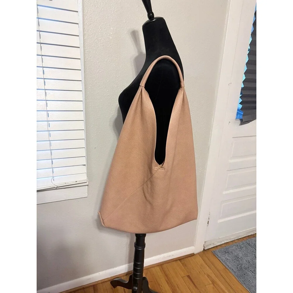 Shiraleah Tan Vegan Leather Large Hobo Bag
